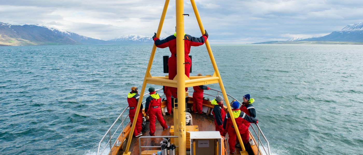 UNE Students on Whale Watch in Akureyri, Iceland